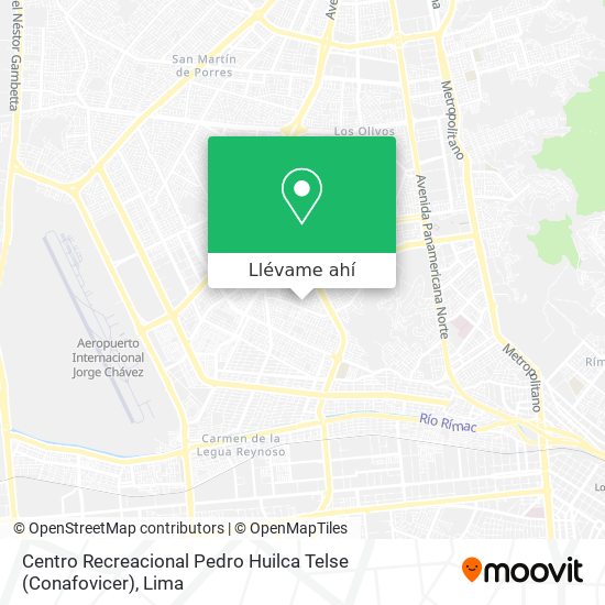 Mapa de Centro Recreacional Pedro Huilca Telse (Conafovicer)