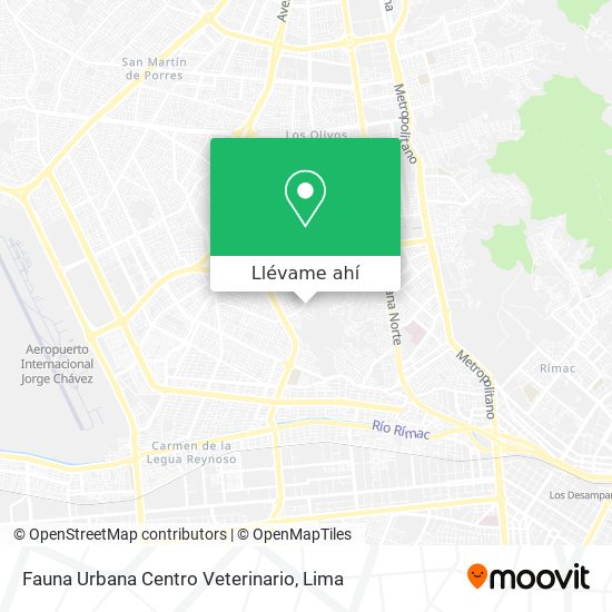 Mapa de Fauna Urbana Centro Veterinario