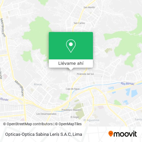 Mapa de Opticas-Optica Sabina Len's S.A.C