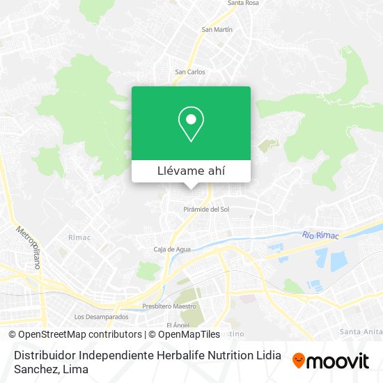 Mapa de Distribuidor Independiente Herbalife Nutrition Lidia Sanchez