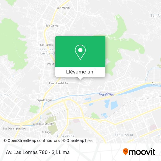 Mapa de Av. Las Lomas 780 - Sjl