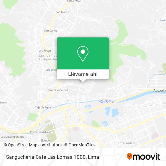 Mapa de Sangucheria-Cafe Las Lomas 1000