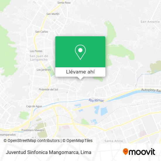 Mapa de Juventud Sinfonica Mangomarca