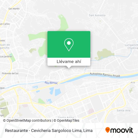 Mapa de Restaurante - Cevicheria Sargoloco Lima