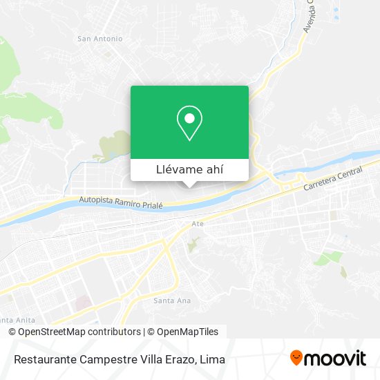 Mapa de Restaurante Campestre Villa Erazo