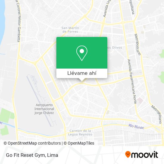 Mapa de Go Fit Reset Gym