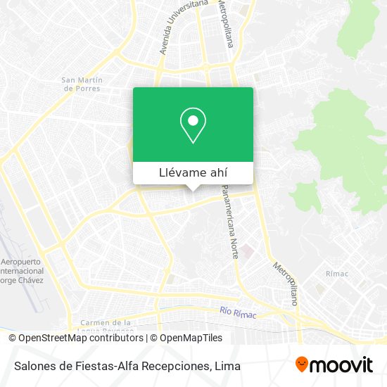 Mapa de Salones de Fiestas-Alfa Recepciones