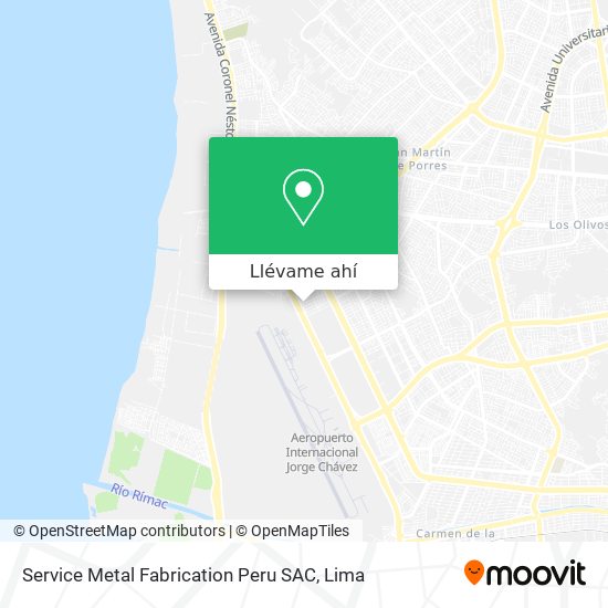 Mapa de Service Metal Fabrication Peru SAC