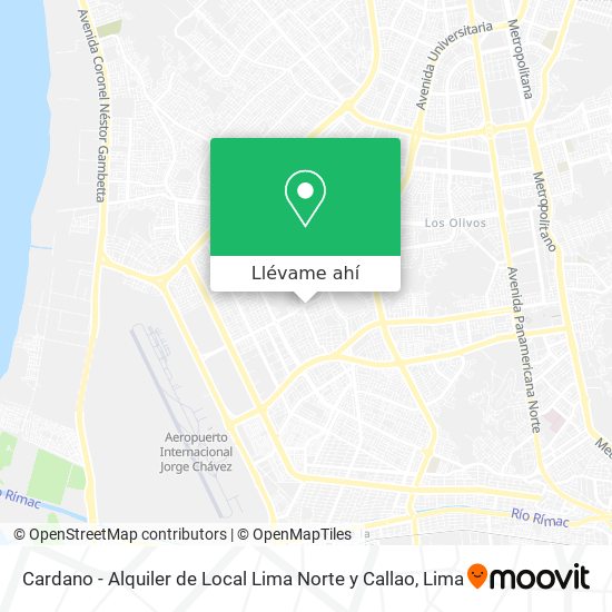 Mapa de Cardano - Alquiler de Local Lima Norte y Callao
