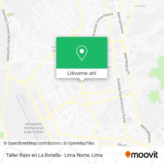 Mapa de Taller Rayo en La Botella - Lima Norte