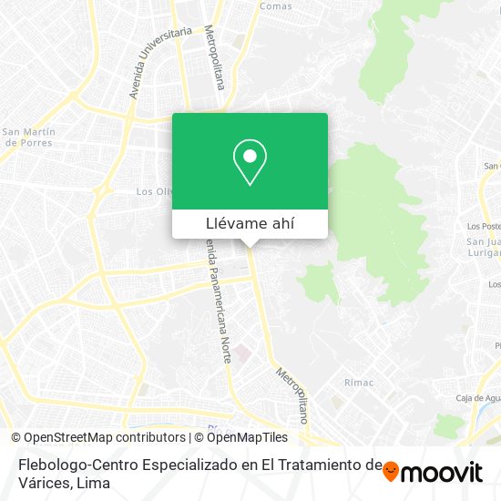 Mapa de Flebologo-Centro Especializado en El Tratamiento de Várices