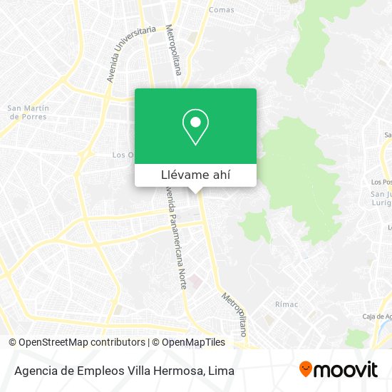 Mapa de Agencia de Empleos Villa Hermosa