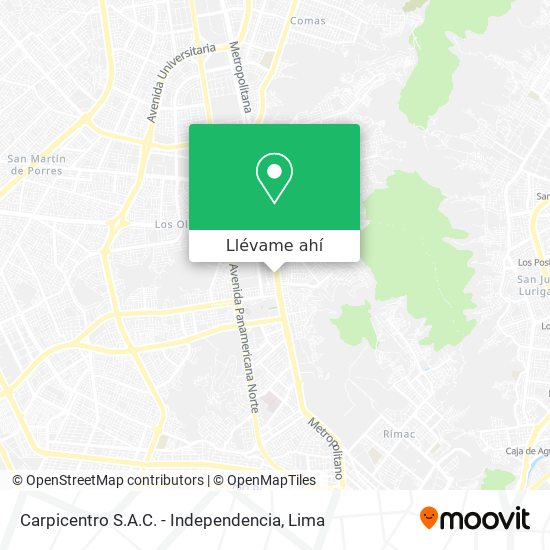 Mapa de Carpicentro S.A.C. - Independencia