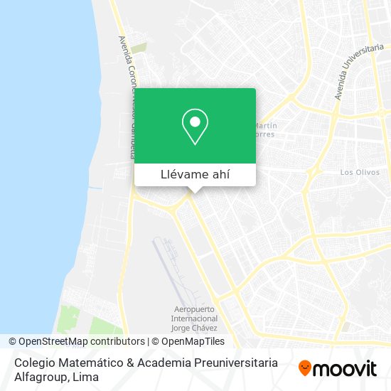 Mapa de Colegio Matemático & Academia Preuniversitaria Alfagroup