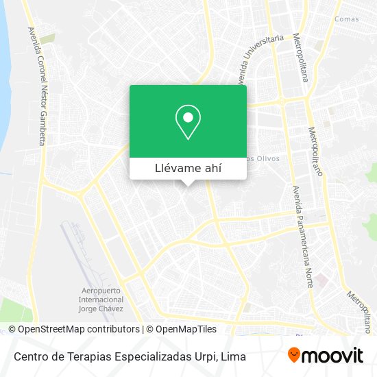 Mapa de Centro de Terapias Especializadas Urpi