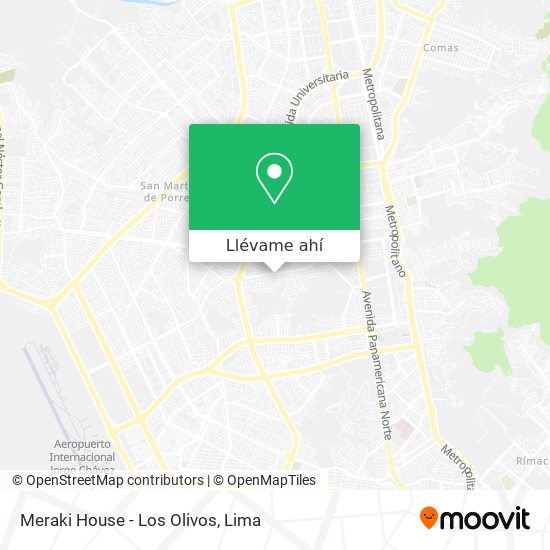 Mapa de Meraki House - Los Olivos