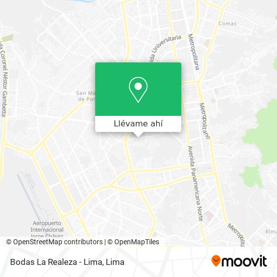 Mapa de Bodas La Realeza - Lima