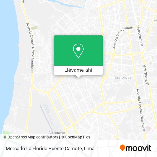 Mapa de Mercado La Florida Puente Camote