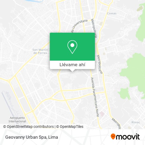 Mapa de Geovanny Urban Spa