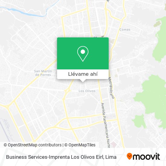 Mapa de Business Services-Imprenta Los Olivos Eirl