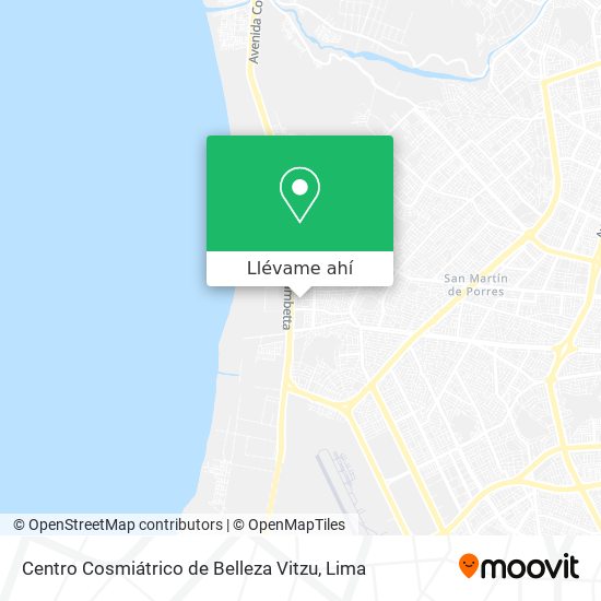 Mapa de Centro Cosmiátrico de Belleza Vitzu