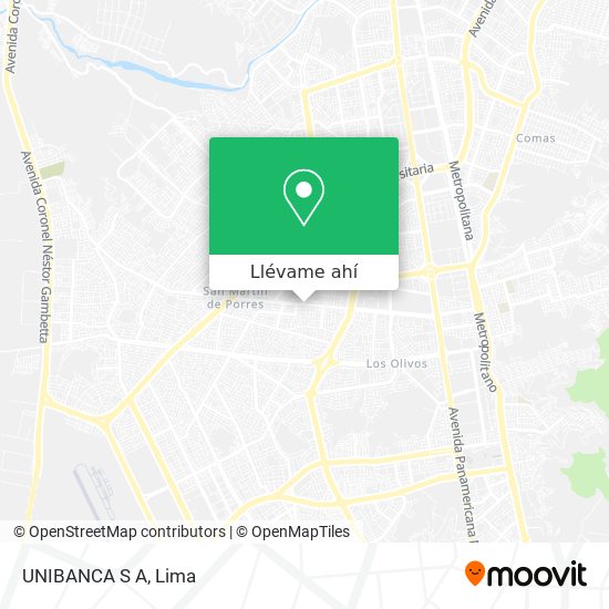 Mapa de UNIBANCA S A