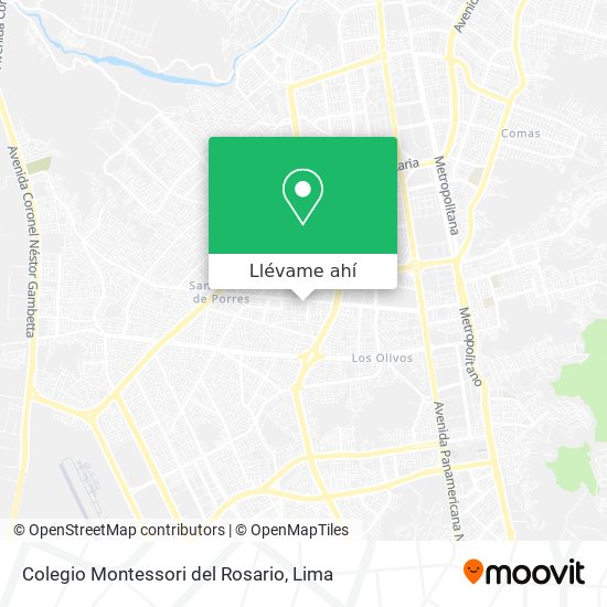 Mapa de Colegio Montessori del Rosario