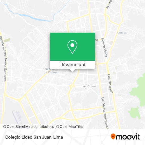 Mapa de Colegio Liceo San Juan