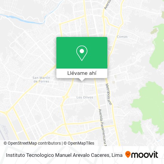 Mapa de Instituto Tecnologico Manuel Arevalo Caceres
