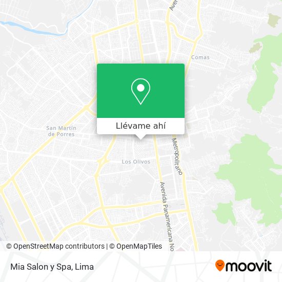 Mapa de Mia Salon y Spa