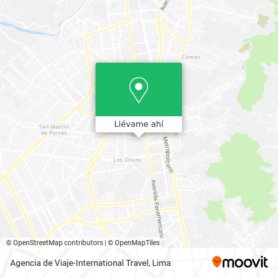 Mapa de Agencia de Viaje-International Travel