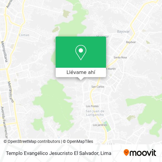 Mapa de Templo Evangélico Jesucristo El Salvador