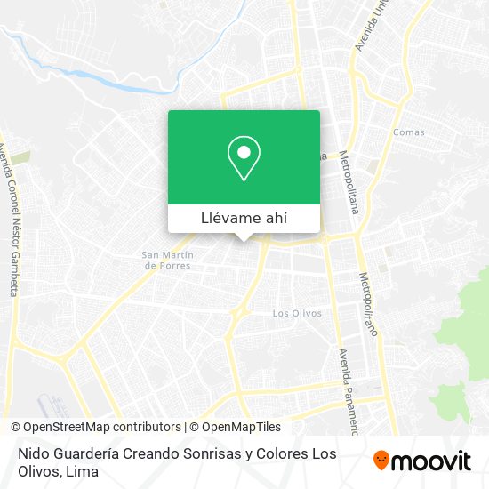 Mapa de Nido Guardería Creando Sonrisas y Colores Los Olivos