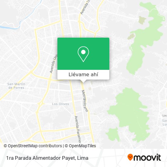 Mapa de 1ra Parada Alimentador Payet