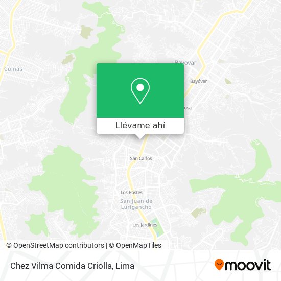 Mapa de Chez Vilma Comida Criolla