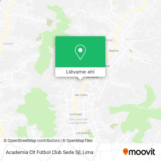 Mapa de Academia Clt Fútbol Club Sede Sjl