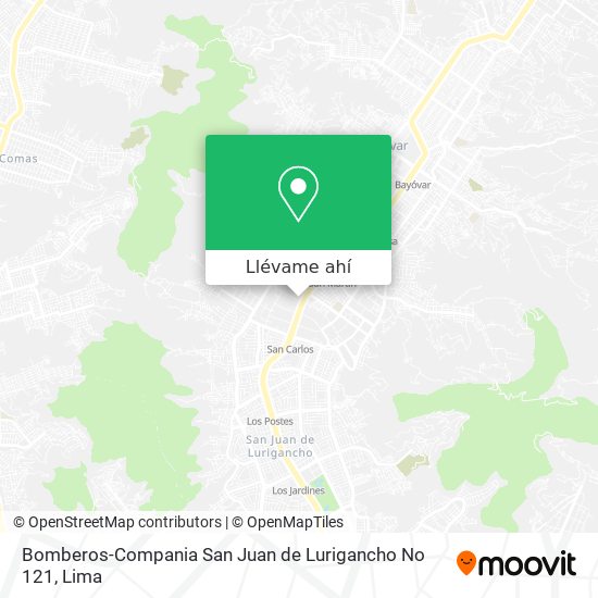 Mapa de Bomberos-Compania San Juan de Lurigancho No 121