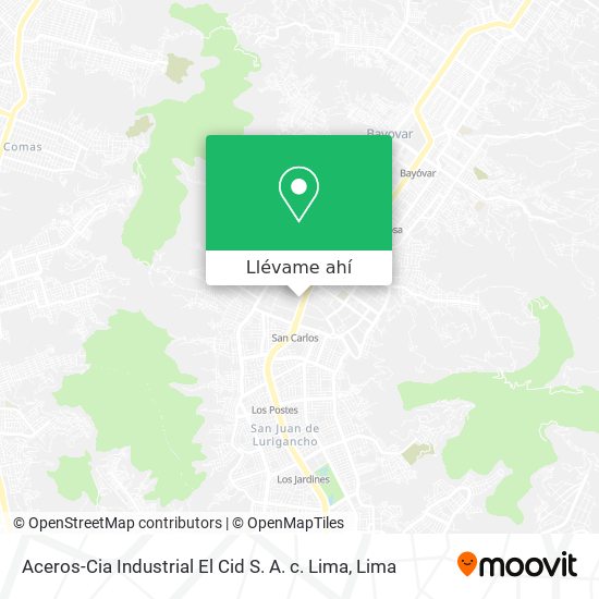 Mapa de Aceros-Cia Industrial El Cid S. A. c. Lima
