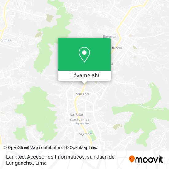 Mapa de Lanktec. Accesorios Informáticos, san Juan de Lurigancho.