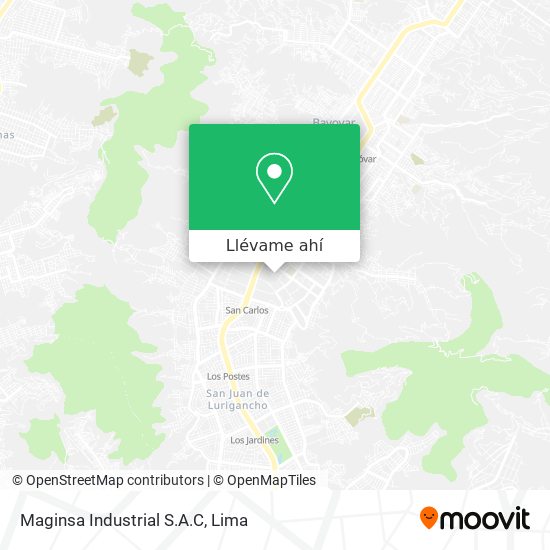 Mapa de Maginsa Industrial S.A.C