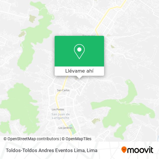 Mapa de Toldos-Toldos Andres Eventos Lima