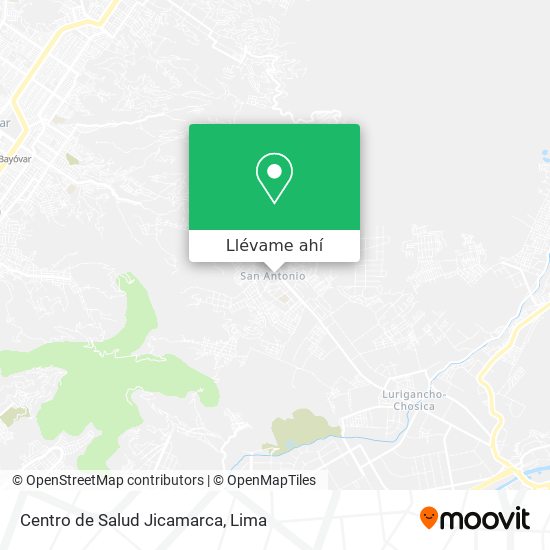 Mapa de Centro de Salud Jicamarca
