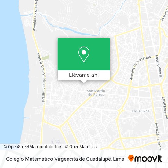 Mapa de Colegio Matematico Virgencita de Guadalupe