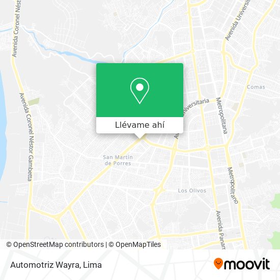 Mapa de Automotriz Wayra