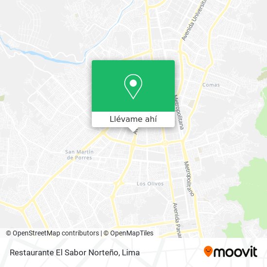 Mapa de Restaurante El Sabor Norteño