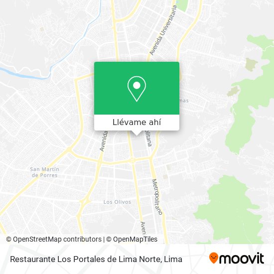 Mapa de Restaurante Los Portales de Lima Norte