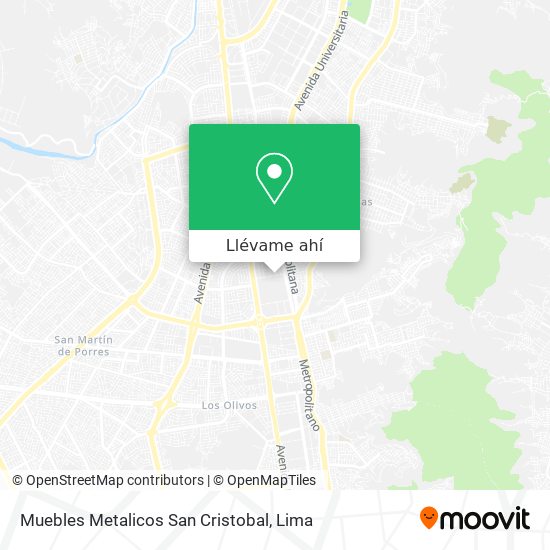 Mapa de Muebles Metalicos San Cristobal