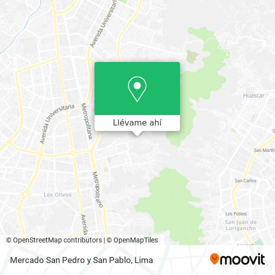 Mapa de Mercado San Pedro y San Pablo