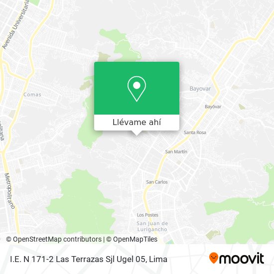 Mapa de I.E. N 171-2 Las Terrazas Sjl Ugel 05