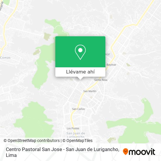 Mapa de Centro Pastoral San Jose - San Juan de Lurigancho